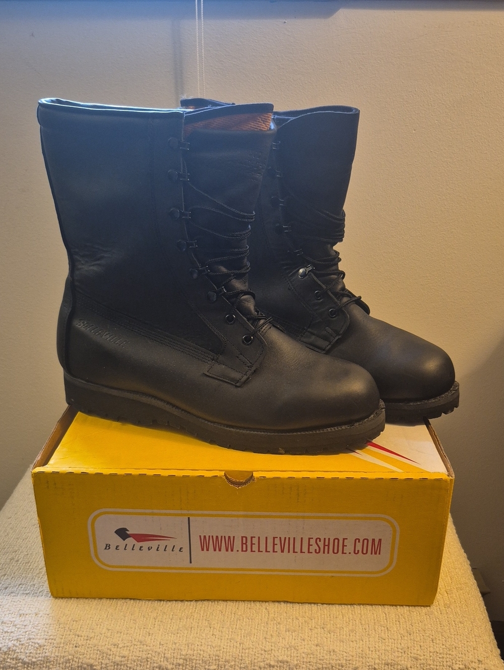 Belleville Men's Black Military Lace-Up Boots